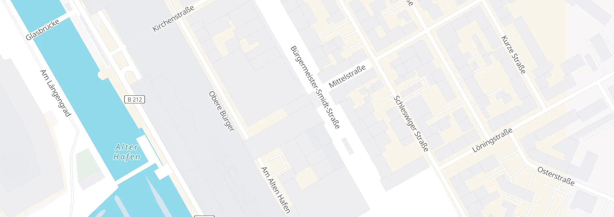 Kartenausschnitt: Columbus-Center an der Columbusstraße in Bremerhaven